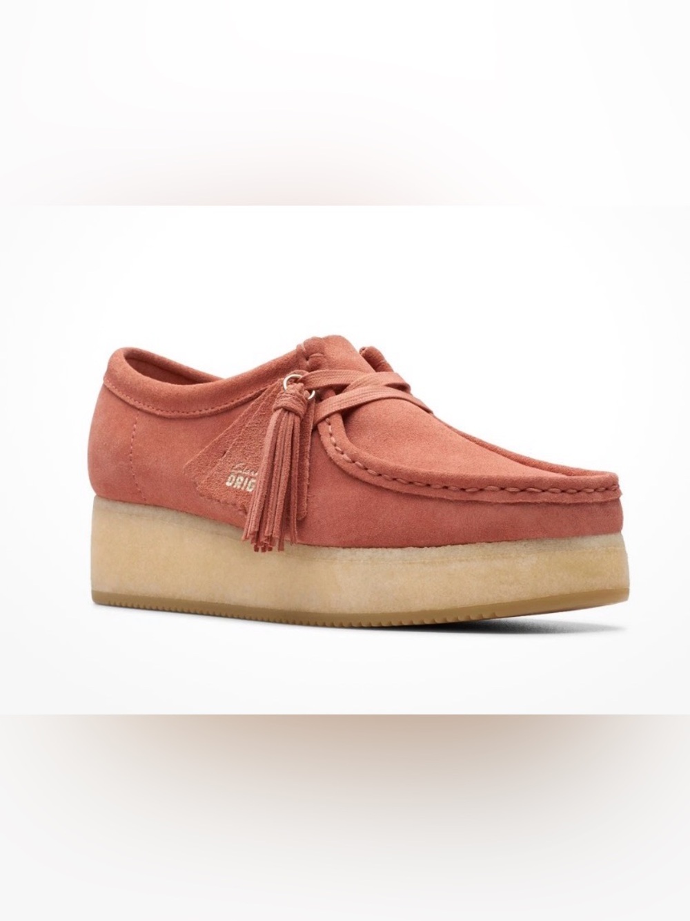 Clarks Originals Wallabee Suede Moc Toe Shoes Terracotta 10 bee rose 🌹